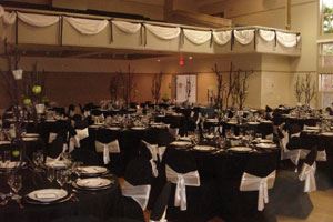 Maple Hall 2 set up as a formal dining room